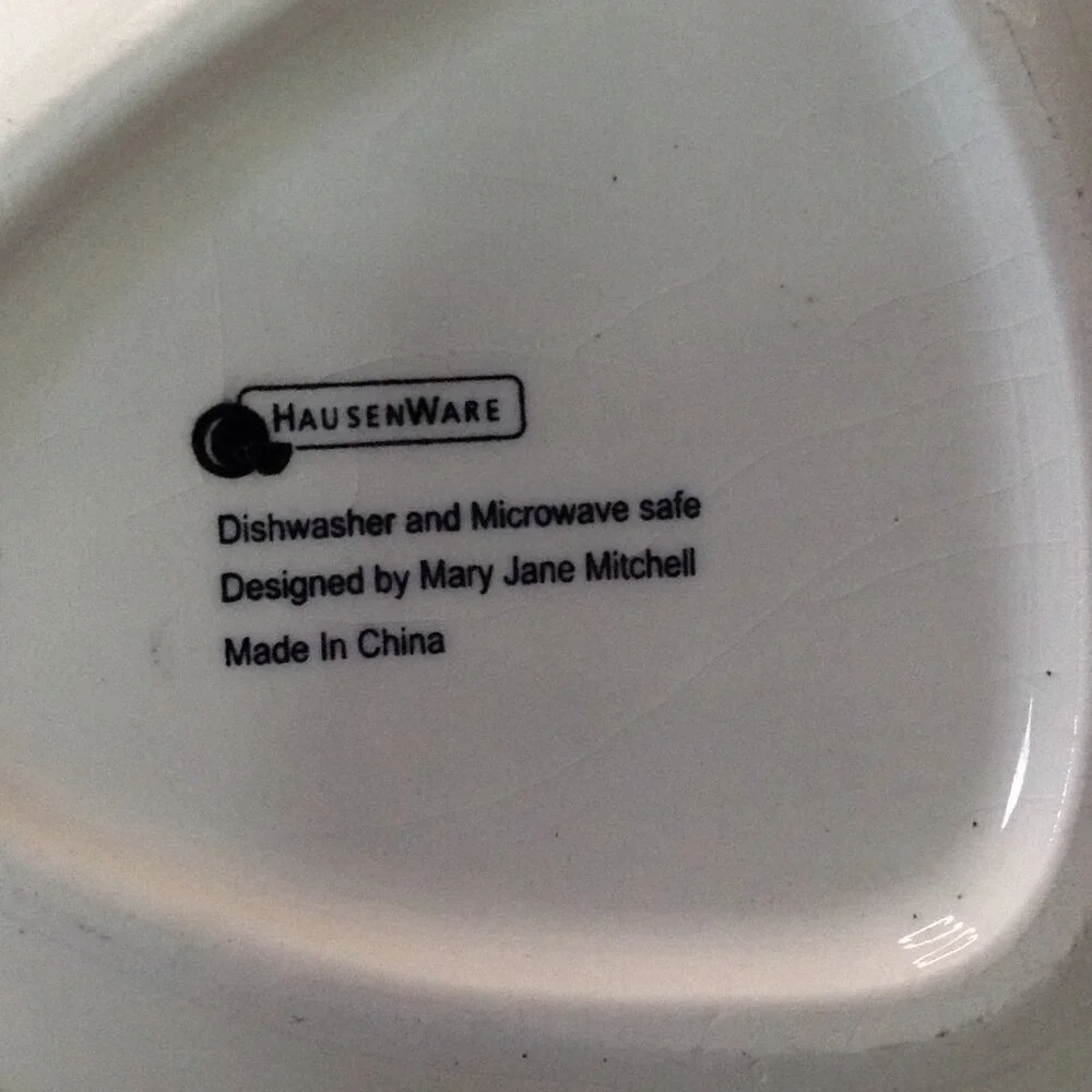 NWOT Mary Jane Mitchell Hausenware 3 Section Appetizer Tray Eclectic Party Fun